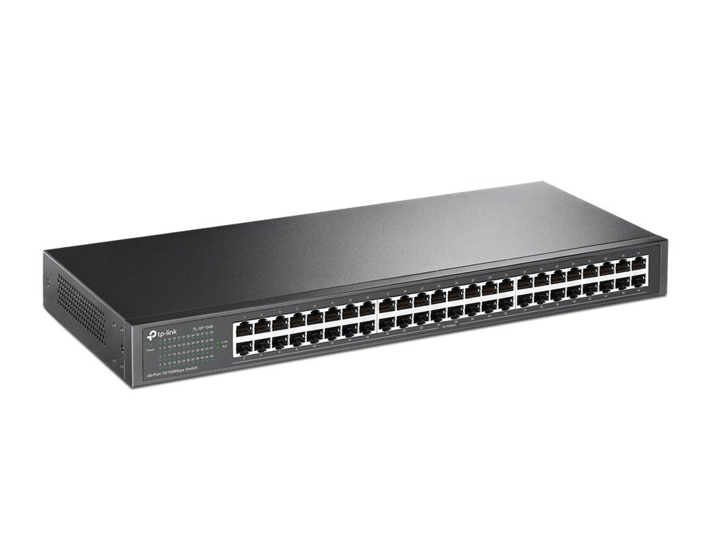 TP-Link TL-SF1048 | 48-poorts Fast Ethernet Unmanaged Switch | 19" Rackmount | Plug & Play | Zwart 2 TP-Link TL-SF1048 | 48-poorts Fast Ethernet Unmanaged Switch | 19" Rackmount | Plug & Play | Zwart - Afbeelding 2