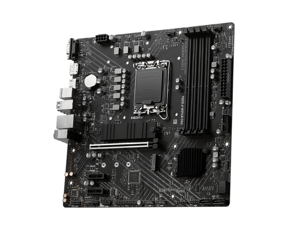 MSI PRO B760M-P | Socket LGA 1700 | Intel B760 | 4xDDR5 | Micro-ATX | Moederbord 3 MSI PRO B760M-P | Socket LGA 1700 | Intel B760 | 4xDDR5 | Micro-ATX | Moederbord - Afbeelding 3