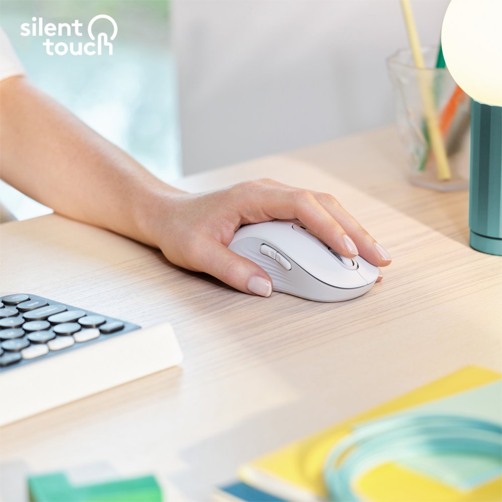 Logitech Signature M650 | Draadloze Muis | Linkshandig | RF + Bluetooth | 2000 DPI | Wit 3 Logitech Signature M650 | Draadloze Muis | Linkshandig | RF + Bluetooth | 2000 DPI | Wit - Afbeelding 3