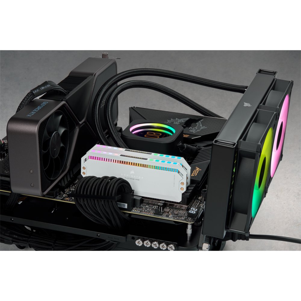 Corsair Dominator Platinum RGB Wit | 32GB 2x16GB DDR5 | 5600MHz | DIMM | CL40 | Geheugenmodule | RAM 3 Corsair Dominator Platinum RGB Wit | 32GB 2x16GB DDR5 | 5600MHz | DIMM | CL40 | Geheugenmodule | RAM - Afbeelding 3