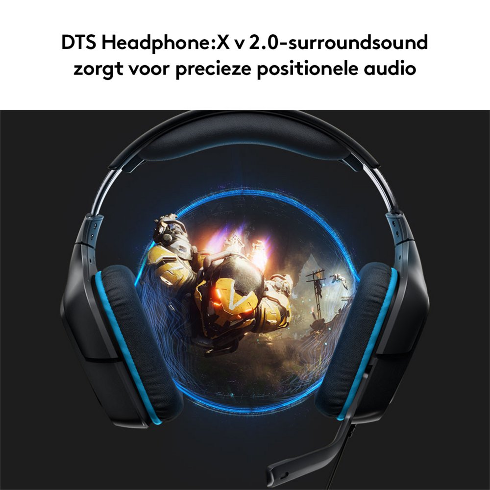 Logitech G432 | Bedrade Over-ear Gaming Headset 3.5mm Connector | 7.1 Surround | Zwart/Blauw 11 Logitech G432 | Bedrade Over-ear Gaming Headset 3.5mm Connector | 7.1 Surround | Zwart/Blauw - Afbeelding 11