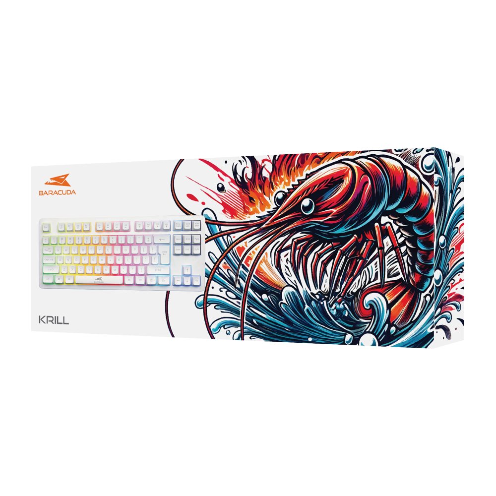 Baracuda KRILL RGB | Tenkeyless Bedraad Gaming Toetsenbord | QWERTY | Wit 6 Baracuda KRILL RGB | Tenkeyless Bedraad Gaming Toetsenbord | QWERTY | Wit - Afbeelding 6