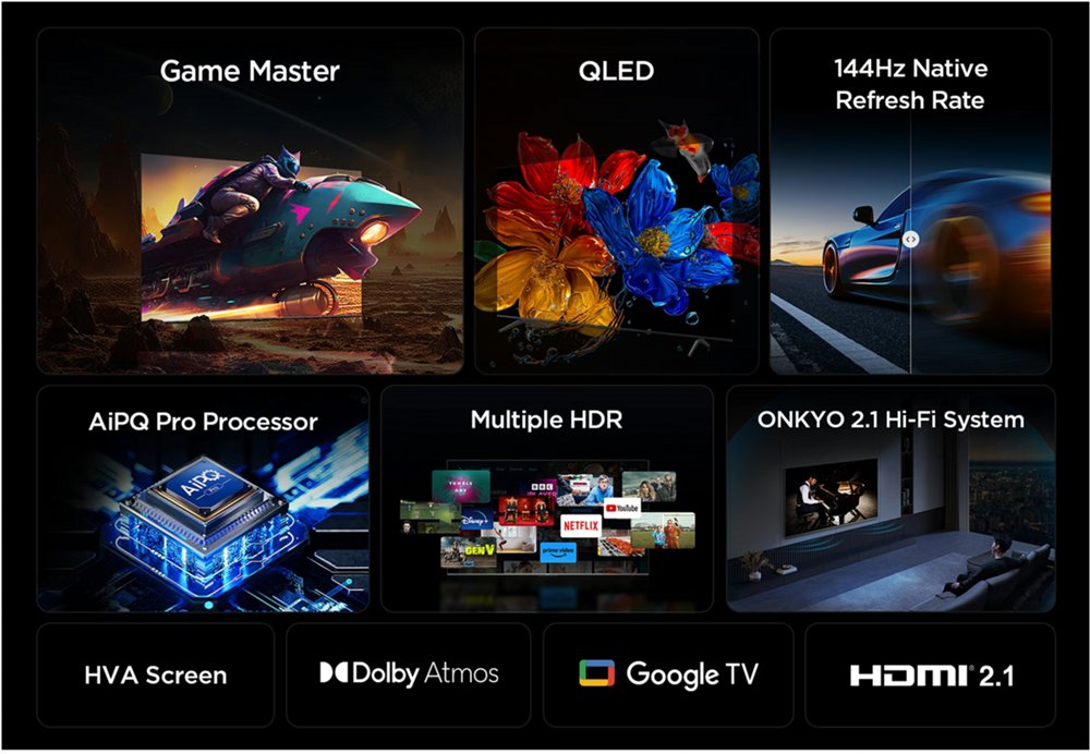 TCL 98P89K | 98" 4K Ultra HD QLED DLED Smart TV | Dolby Vision | HDR10+ | 144Hz (2025) 2 TCL 98P89K | 98" 4K Ultra HD QLED DLED Smart TV | Dolby Vision | HDR10+ | 144Hz (2025) - Afbeelding 2