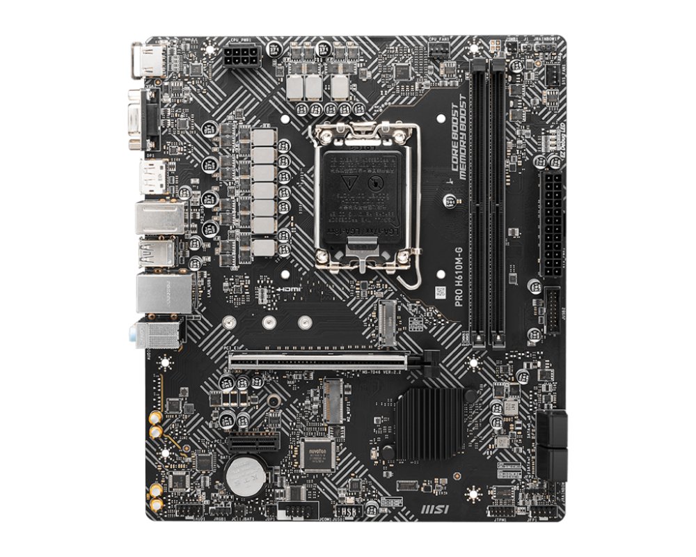 MSI PRO H610M-G | Moederbord Micro-ATX | LGA 1700 | DDR4 2 MSI PRO H610M-G | Moederbord Micro-ATX | LGA 1700 | DDR4 - Afbeelding 2