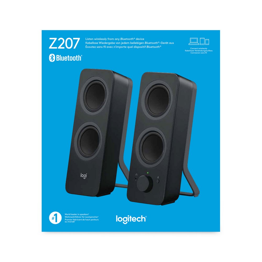 Logitech Z207 | 2.0 Bluetooth Luidsprekerset | 5W RMS | Draadloze Overgang | Zwart 8 Logitech Z207 | 2.0 Bluetooth Luidsprekerset | 5W RMS | Draadloze Overgang | Zwart - Afbeelding 8