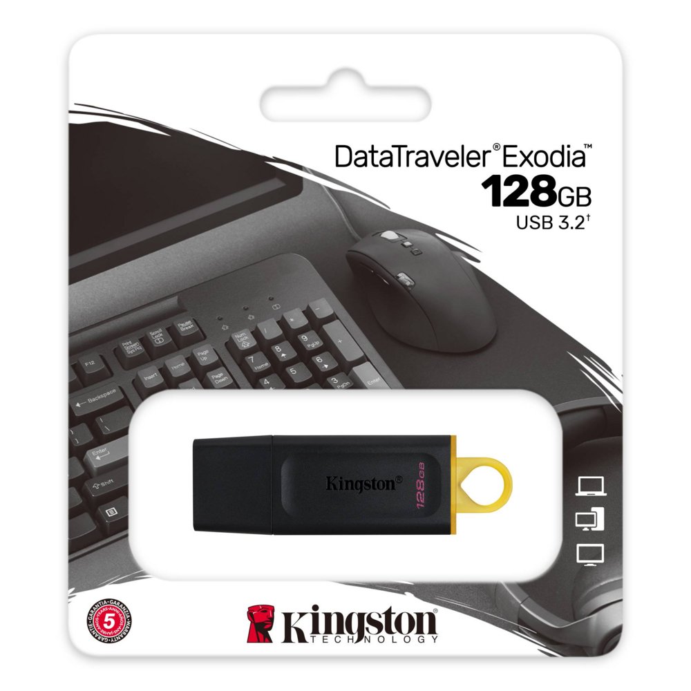 Kingston DataTraveler Exodia | 128GB USB-A 3.2 Flash Drive | Zwart 3 Kingston DataTraveler Exodia | 128GB USB-A 3.2 Flash Drive | Zwart - Afbeelding 3