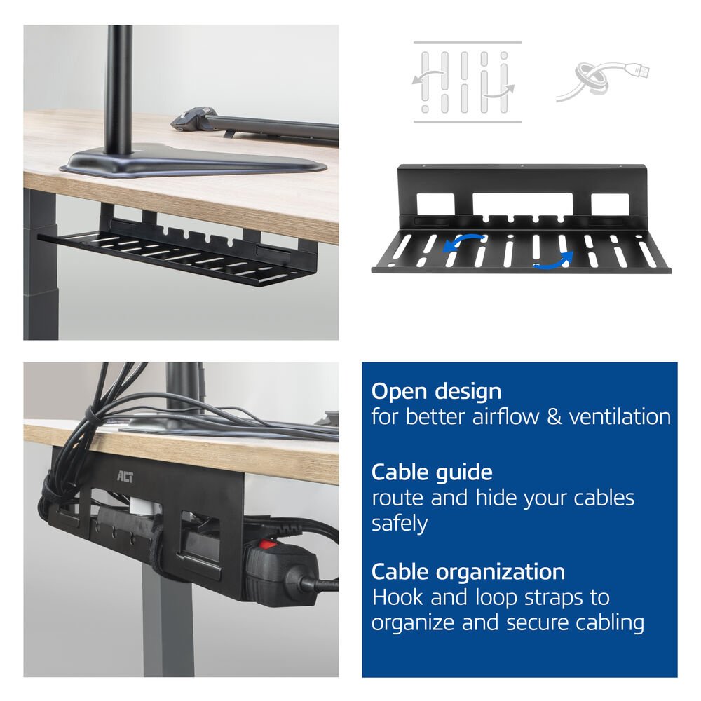 ACT Kabelgoot voor onder bureau | 40 cm | Staal 4 ACT Kabelgoot voor onder bureau | 40 cm | Staal - Afbeelding 4