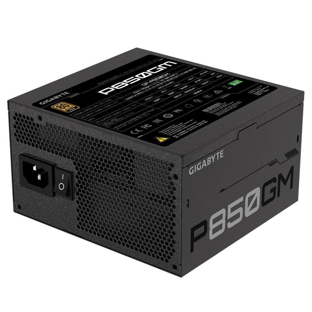 Gigabyte P850GM | 850W ATX Voeding (20+4 pin) | Zwart 4 Gigabyte P850GM | 850W ATX Voeding (20+4 pin) | Zwart - Afbeelding 4