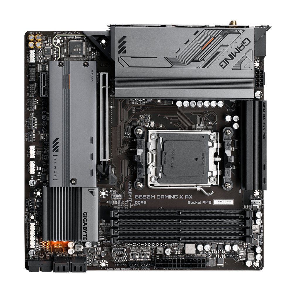 Gigabyte B650M GAMING X AX (rev. 1.x) | Socket AM5 | AMD B650 | 4xDDR5 | Micro-ATX | Moederbord 4 Gigabyte B650M GAMING X AX (rev. 1.x) | Socket AM5 | AMD B650 | 4xDDR5 | Micro-ATX | Moederbord - Afbeelding 4