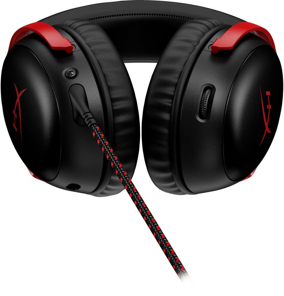 HyperX Cloud III | Bedrade Over-ear Gaming Headset | 3.5mm + USB-A + USB-C | Zwart/Rood 2 HyperX Cloud III | Bedrade Over-ear Gaming Headset | 3.5mm + USB-A + USB-C | Zwart/Rood - Afbeelding 2