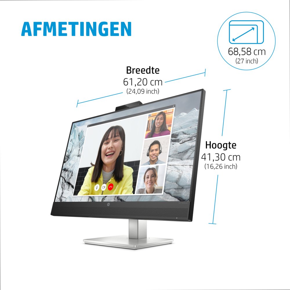 HP E34m G4 34" | 3440x1440 VA | 75Hz | Curved | USB-C | Webcam, Speakers, Microphone | Conference Monitor | Ergonomic Adjustments 13 HP E34m G4 34" | 3440x1440 VA | 75Hz | Curved | USB-C | Webcam, Speakers, Microphone | Conference Monitor | Ergonomic Adjustments - Afbeelding 13