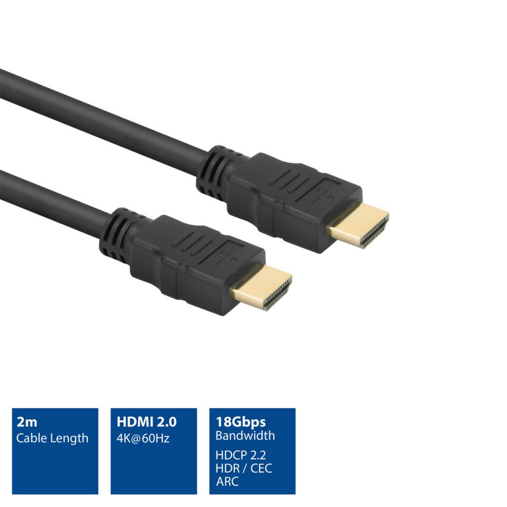 ACT AK3917 HDMI Kabel | 1,5 m | High Speed v2.0 | HDMI Type A naar Type A | Zwart 2 5 m | High Speed v2.0 | HDMI Type A naar Type A | Zwart