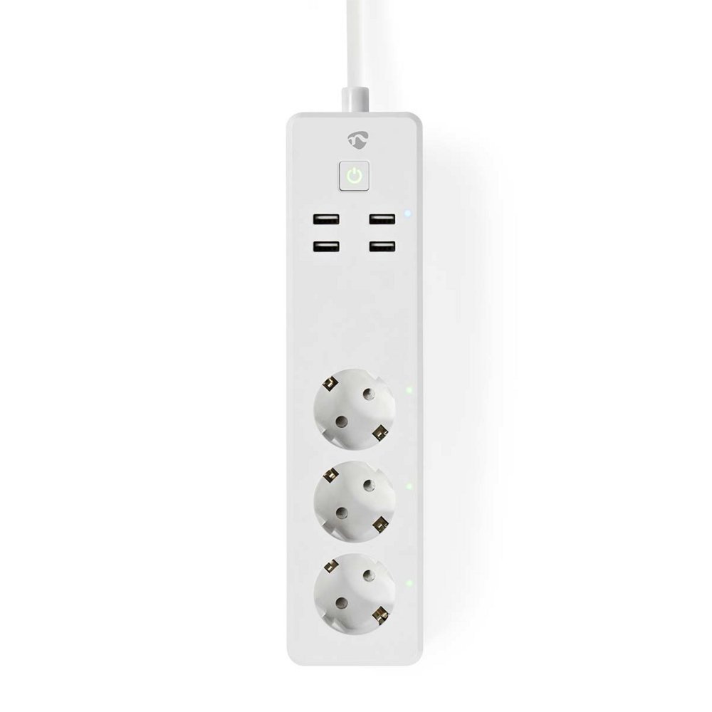 Nedis | Wi-Fi Slimme Stekkerdoos | 4 Stopcontacten | 2 USB-poorten | Wit 1 Nedis | Wi-Fi Slimme Stekkerdoos | 4 Stopcontacten | 2 USB-poorten | Wit