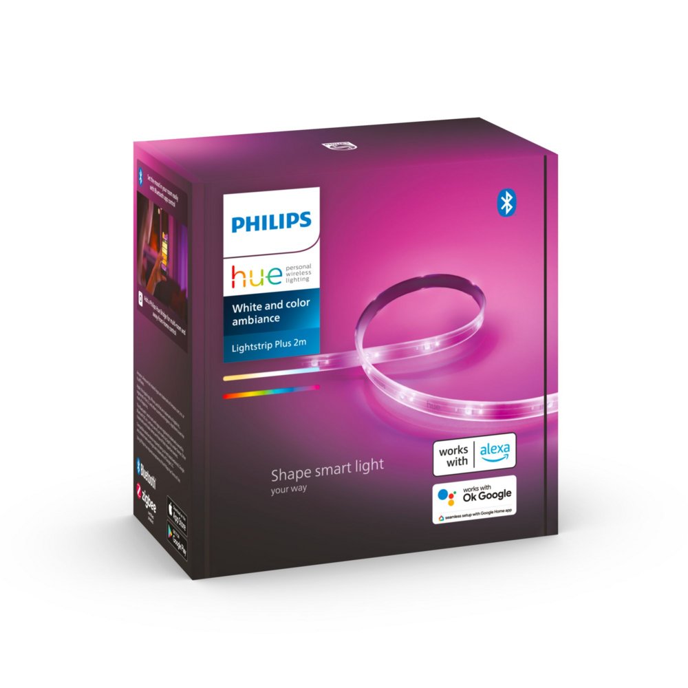 Philips Hue Lightstrip Plus V4 | Lengte: 2 Meter | White & Color Ambiance | Flexibel Ontwerp | Compatibel met Philips Hue Bridge 3 Philips Hue Lightstrip Plus V4 | Lengte: 2 Meter | White & Color Ambiance | Flexibel Ontwerp | Compatibel met Philips Hue Bridge - Afbeelding 3