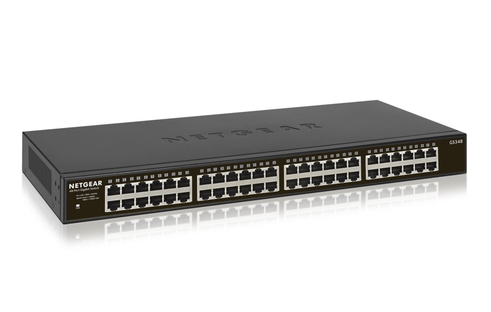 NETGEAR GS348 Unmanaged Gigabit Ethernet Switch | 48 Poorten | 1U Rackmount 3 NETGEAR GS348 Unmanaged Gigabit Ethernet Switch | 48 Poorten | 1U Rackmount - Afbeelding 3