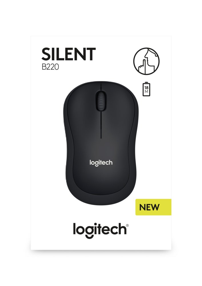 Logitech B220 Silent | Draadloze Muis | Links- en Rechtshandig | RF | 1000 DPI | Zwart 5 Logitech B220 Silent | Draadloze Muis | Links- en Rechtshandig | RF | 1000 DPI | Zwart - Afbeelding 5
