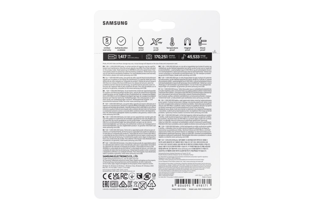 Samsung MUF-512DA4 | 512GB USB-C 3.2 Flash Drive | Zwart 6 Samsung MUF-512DA4 | 512GB USB-C 3.2 Flash Drive | Zwart - Afbeelding 6