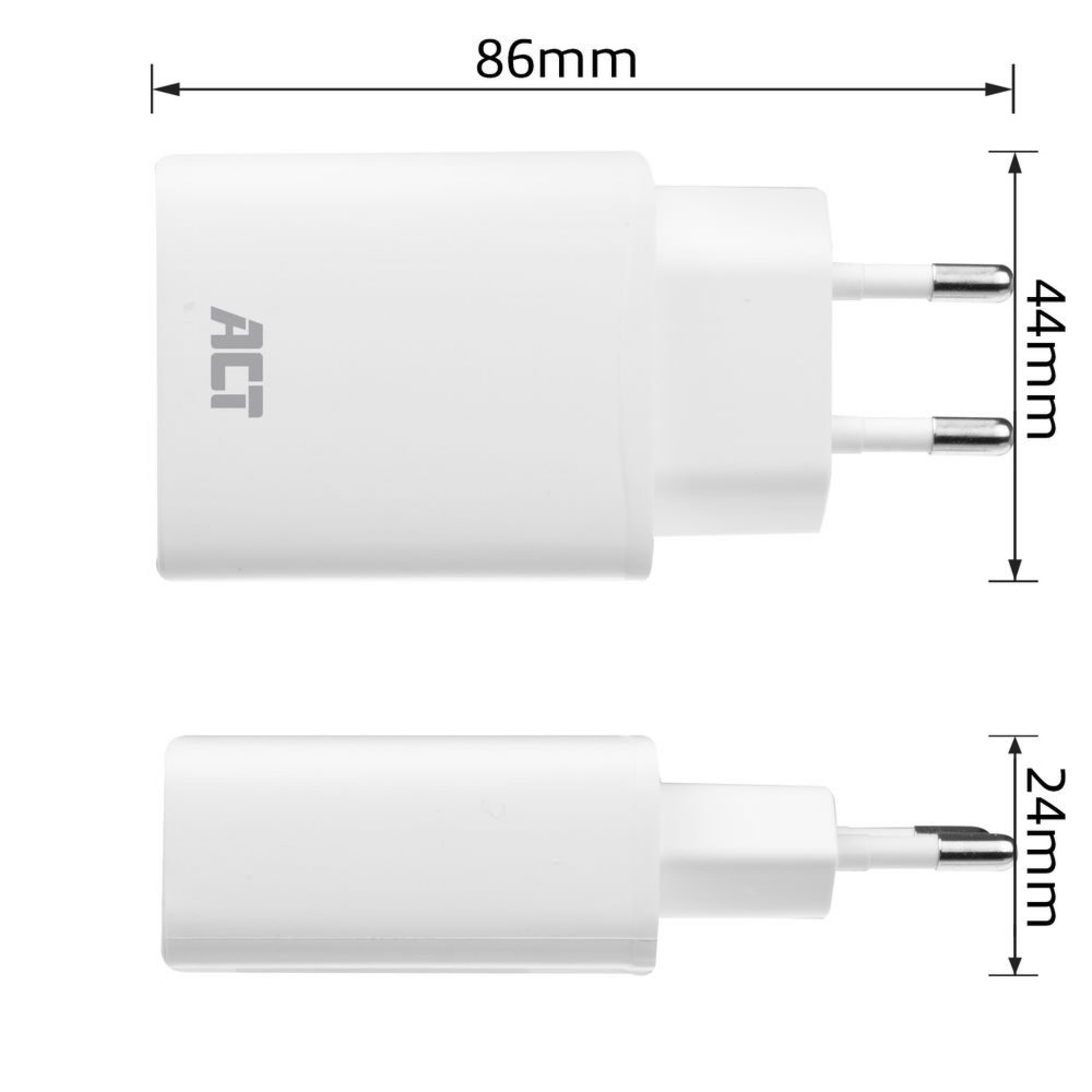 ACT AC2100 | USB-C Universele Oplader voor Mobiele Apparaten 20W | Wit 3 ACT AC2100 | USB-C Universele Oplader voor Mobiele Apparaten 20W | Wit - Afbeelding 3
