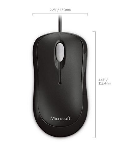 Microsoft 4YH-00007 | Bekabelde Muis | Links- en Rechtshandig | USB-A | 800 DPI | Zwart 4 Microsoft 4YH-00007 | Bekabelde Muis | Links- en Rechtshandig | USB-A | 800 DPI | Zwart - Afbeelding 4