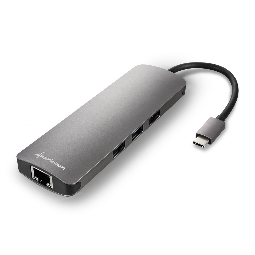 Sharkoon USB 3.0 Type-C Combo Adapter | HDMI + RJ-45 + USB 3.2 Gen 1 (3.1 Gen 1) | Interfacekaart / Adapter 2 Sharkoon USB 3.0 Type-C Combo Adapter | HDMI + RJ-45 + USB 3.2 Gen 1 (3.1 Gen 1) | Interfacekaart / Adapter - Afbeelding 2