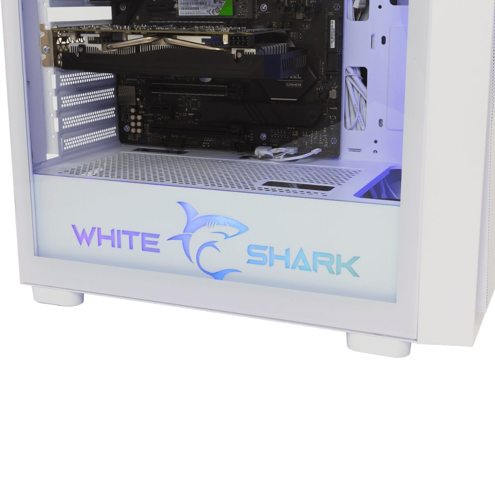 White Shark WARHEAD | Midi Tower Case | Inclusief 4 RGB Fans | Wit 6 White Shark WARHEAD | Midi Tower Case | Inclusief 4 RGB Fans | Wit - Afbeelding 6