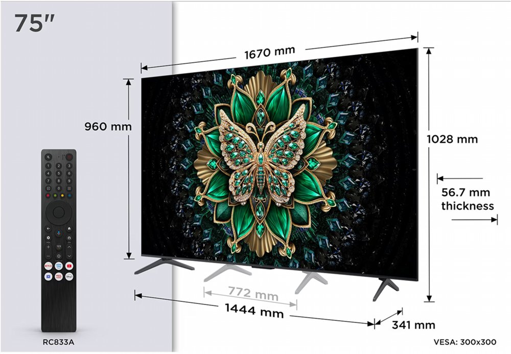 TCL 75Q6C | 75" 4K Ultra HD QD-MiniLED | 120Hz | Google TV | Dolby Vision | HDMI 2.1 | Smart TV | OPEN BOX 3 TCL 75Q6C | 75" 4K Ultra HD QD-MiniLED | 120Hz | Google TV | Dolby Vision | HDMI 2.1 | Smart TV | OPEN BOX - Afbeelding 3