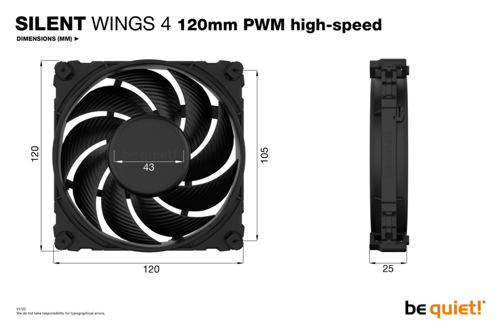 be quiet! Silent Wings 4 | 120mm PWM Behuizingsventilator | Zwart | Single Pack (1 stuk) 5 be quiet! Silent Wings 4 | 120mm PWM Behuizingsventilator | Zwart | Single Pack (1 stuk) - Afbeelding 5