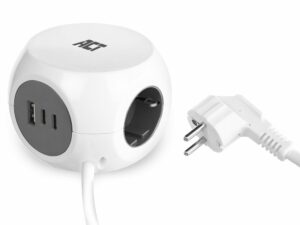 ACT Stekkerdoos Kubus | 3 Stopcontacten | USB-A & USB-C | 30W | 1