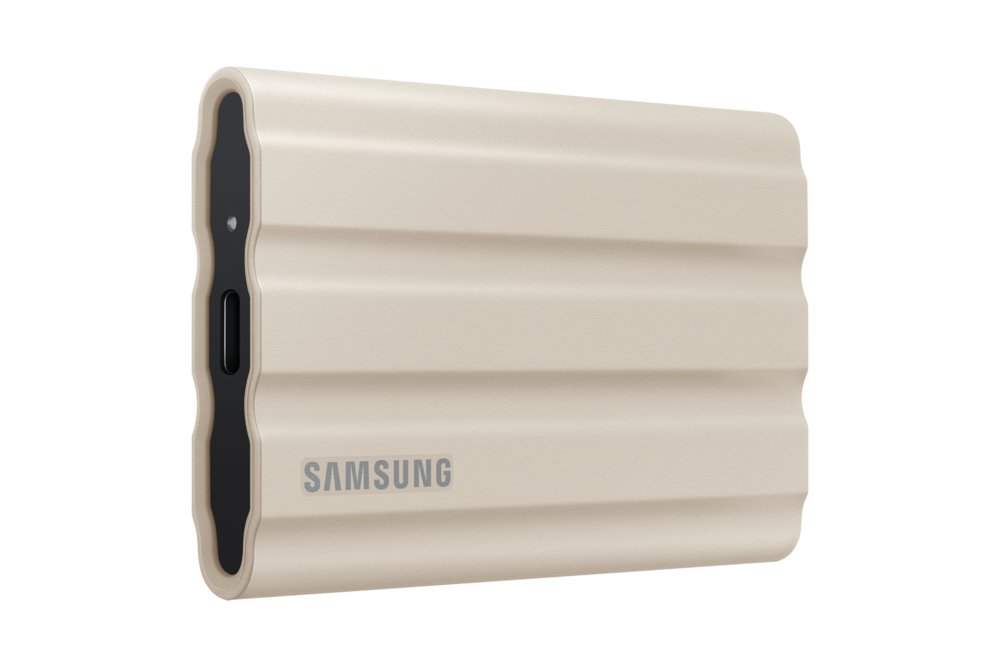Samsung T7 Shield | Externe SSD | 2TB | USB 3.2 Gen2 | 1.050MB/s Lezen | 1.000MB/s Schrijven | Beige 2 Samsung T7 Shield | Externe SSD | 2TB | USB 3.2 Gen2 | 1.050MB/s Lezen | 1.000MB/s Schrijven | Beige - Afbeelding 2