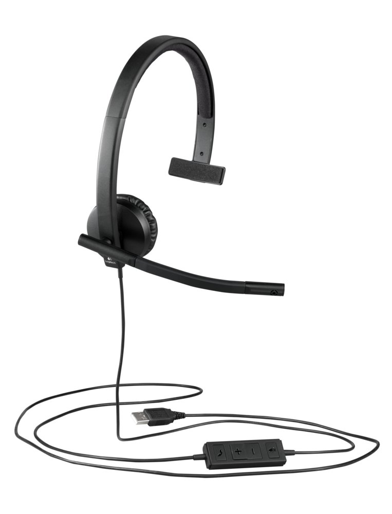 Logitech H570e | Bedrade On-ear Mono Headset | USB-A | Zwart 4 Logitech H570e | Bedrade On-ear Mono Headset | USB-A | Zwart - Afbeelding 4