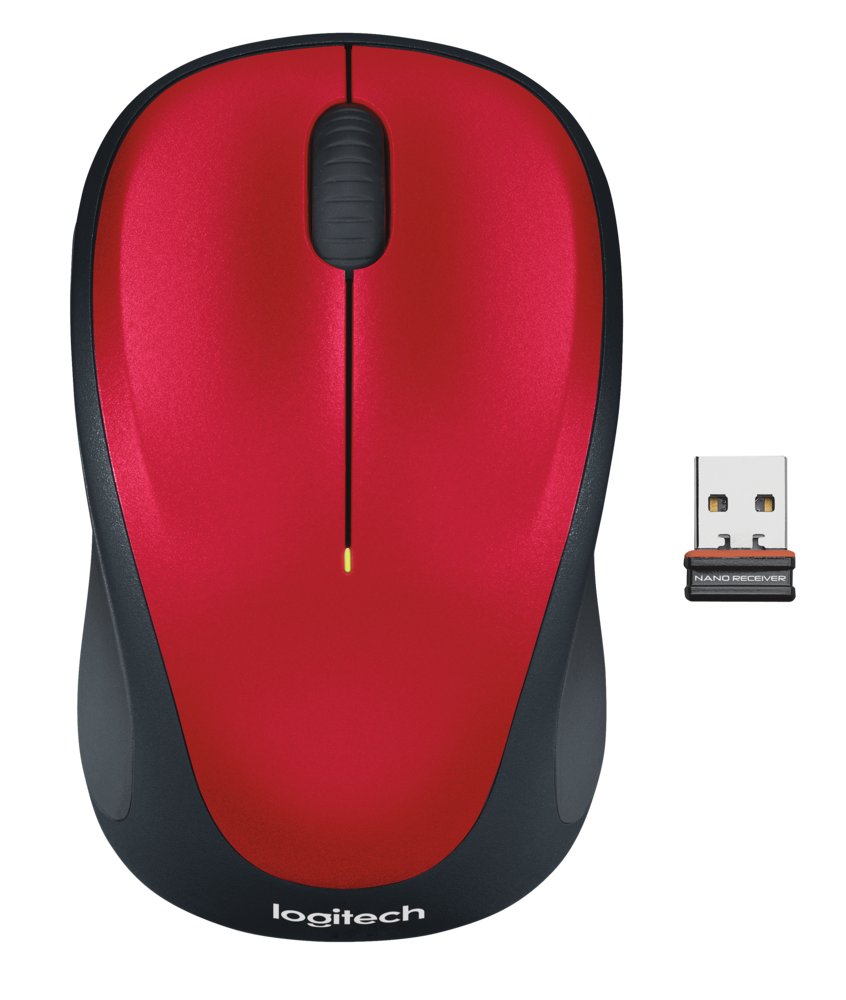 Logitech M235 | Draadloze Muis | Links- en Rechtshandig | RF | 1000 DPI | Rood/Zwart 4 Logitech M235 | Draadloze Muis | Links- en Rechtshandig | RF | 1000 DPI | Rood/Zwart - Afbeelding 4