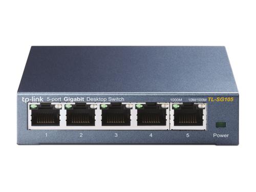 TP-Link TL-SG105 | Unmanaged Switch | 5 Poorten | Gigabit Ethernet (10/100/1000 Mbps) | Zwart 2 TP-Link TL-SG105 | Unmanaged Switch | 5 Poorten | Gigabit Ethernet (10/100/1000 Mbps) | Zwart - Afbeelding 2