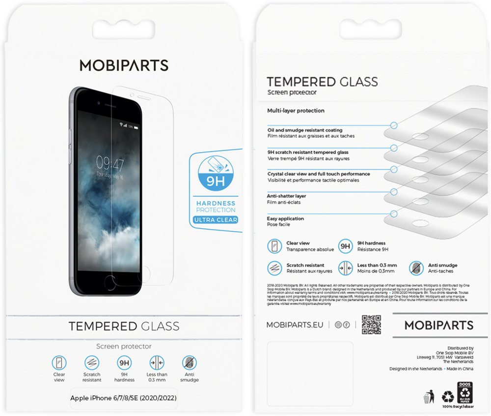 Mobiparts Regular Tempered Glass | Screenprotector voor iPhone 6/7/8/SE (2020/2022) | 9H Hardheid | 10-Pack 3 Mobiparts Regular Tempered Glass | Screenprotector voor iPhone 6/7/8/SE (2020/2022) | 9H Hardheid | 10-Pack - Afbeelding 3