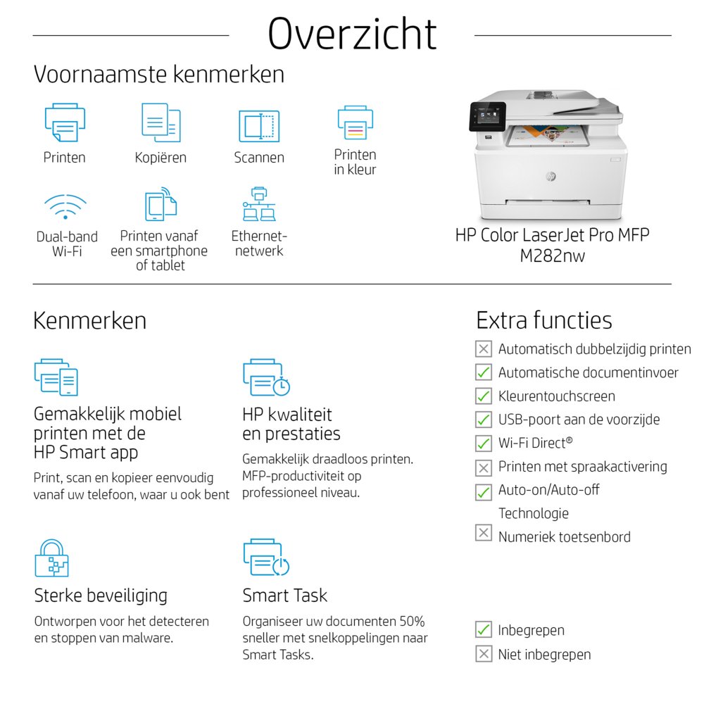 HP Color LaserJet Pro M282nw | All-in-One Laserprinter | A4 | 600 x 600 DPI | Wi-Fi | Kleur 15 HP Color LaserJet Pro M282nw | All-in-One Laserprinter | A4 | 600 x 600 DPI | Wi-Fi | Kleur - Afbeelding 15