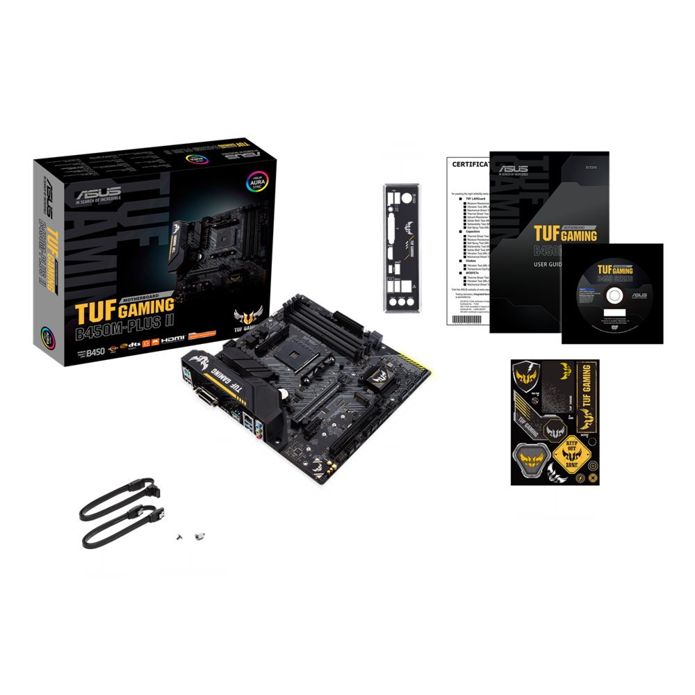 ASUS TUF Gaming B450M-Plus II | Socket AM4 | AMD B450 | 4xDDR4 | Micro-ATX | Moederbord 5 ASUS TUF Gaming B450M-Plus II | Socket AM4 | AMD B450 | 4xDDR4 | Micro-ATX | Moederbord - Afbeelding 5