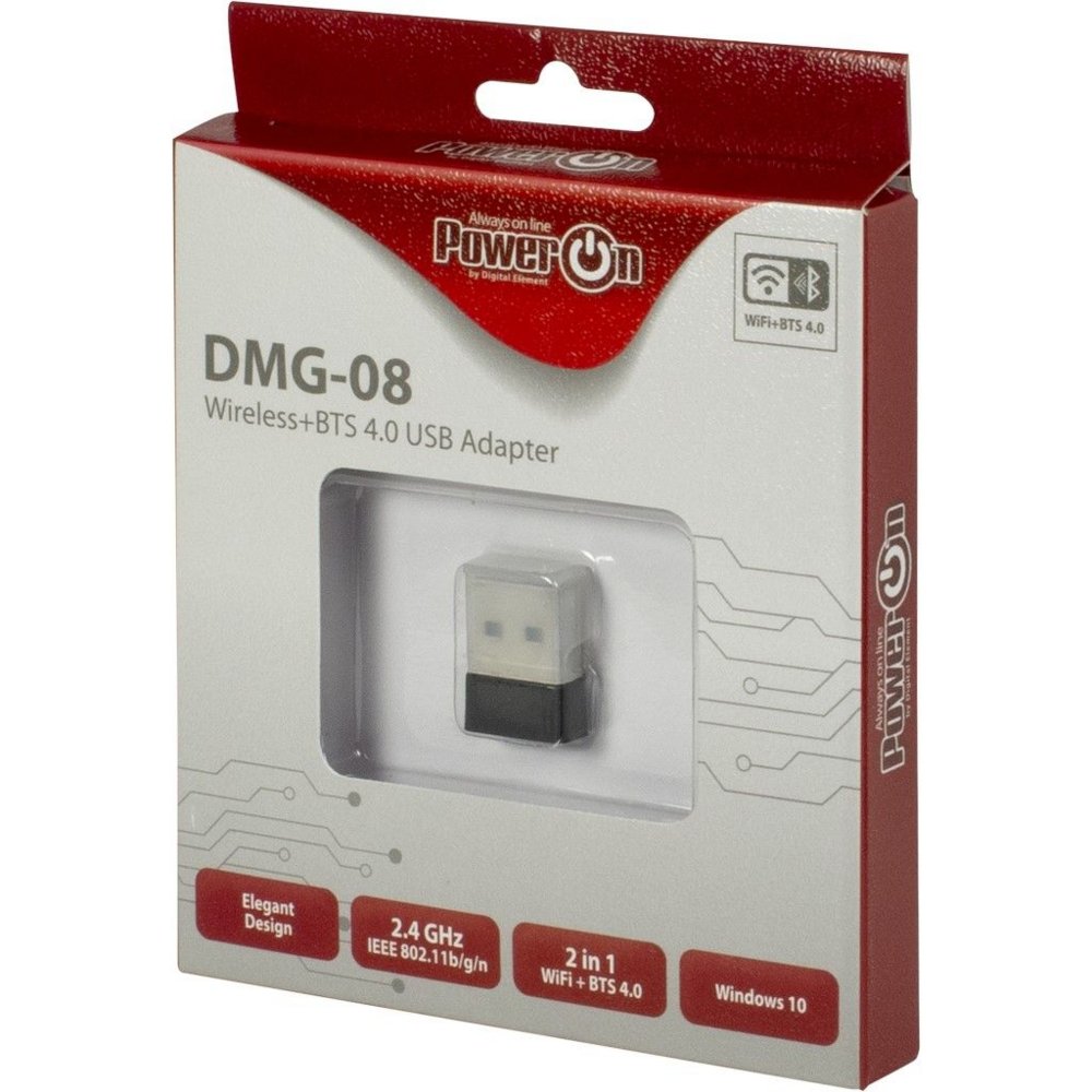 Inter-Tech DMG-08 | Wi-Fi 4 & Bluetooth 4.0 USB Adapter | 150 Mbps | 2,4 GHz | USB 2.0 | Zwart 3 Inter-Tech DMG-08 | Wi-Fi 4 & Bluetooth 4.0 USB Adapter | 150 Mbps | 2,4 GHz | USB 2.0 | Zwart - Afbeelding 3