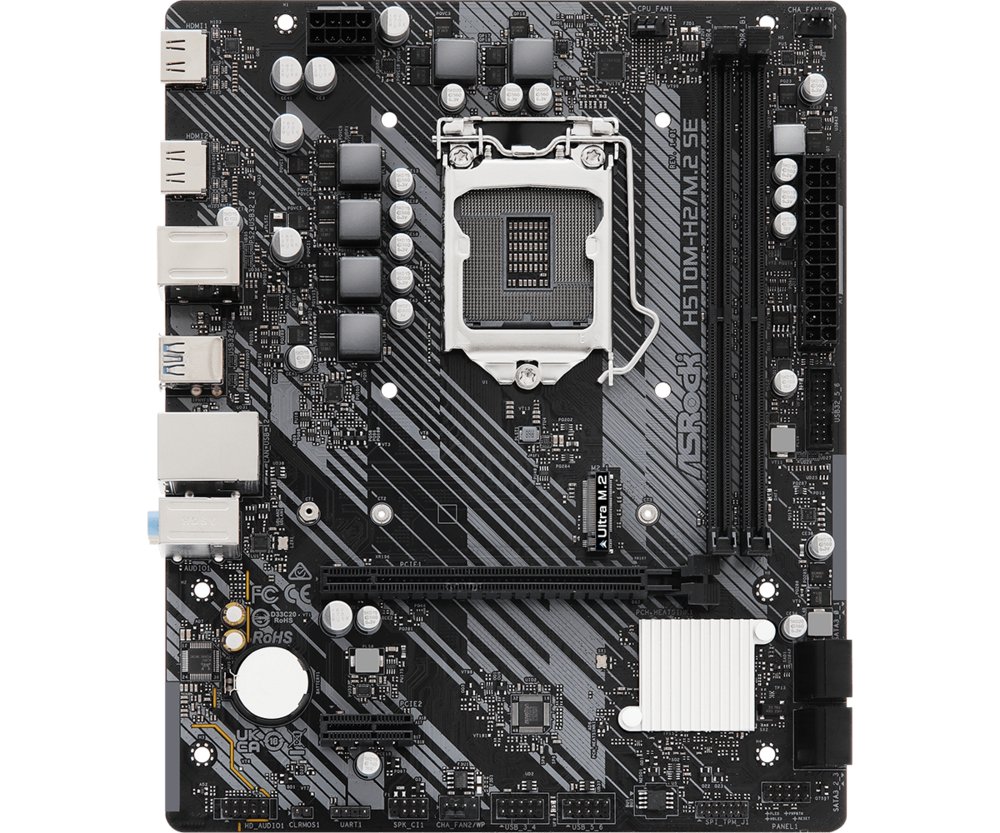 Asrock H510M-H2/M.2 SE | Socket LGA 1200 | Intel H470 | 2xDDR4 | Micro-ATX | Moederbord 2 Asrock H510M-H2/M.2 SE | Socket LGA 1200 | Intel H470 | 2xDDR4 | Micro-ATX | Moederbord - Afbeelding 2