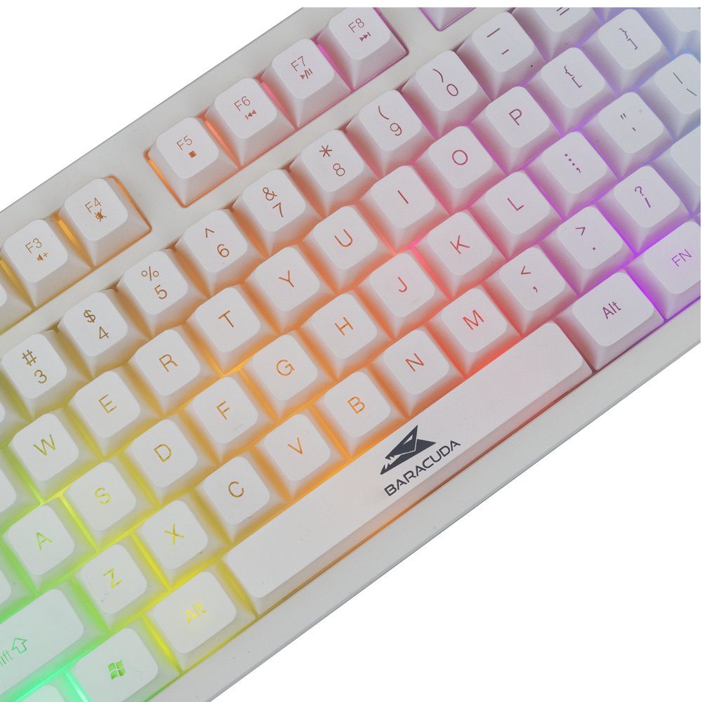 Baracuda KRILL RGB | Tenkeyless Bedraad Gaming Toetsenbord | QWERTY | Wit 5 Baracuda KRILL RGB | Tenkeyless Bedraad Gaming Toetsenbord | QWERTY | Wit - Afbeelding 5