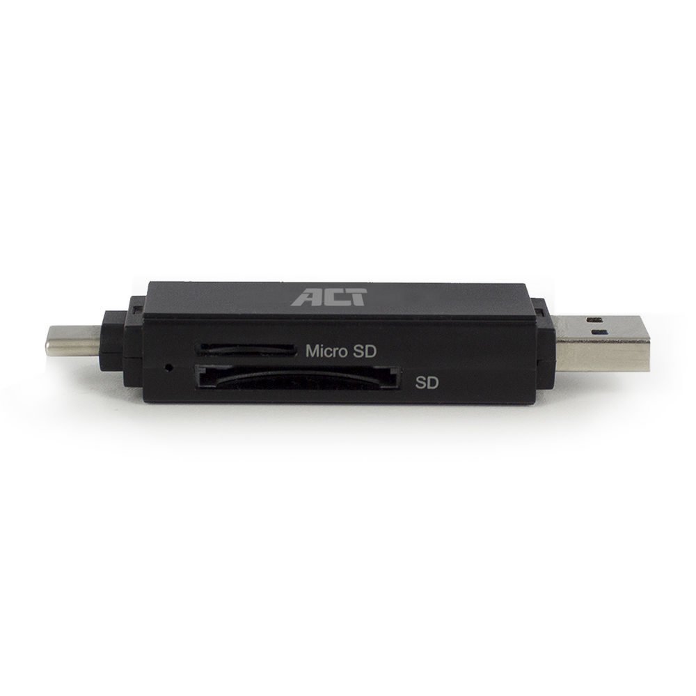 ACT AC6375 | Geheugenkaartlezer | USB 3.2 Gen 1 | Zwart 2 ACT AC6375 | Geheugenkaartlezer | USB 3.2 Gen 1 | Zwart - Afbeelding 2