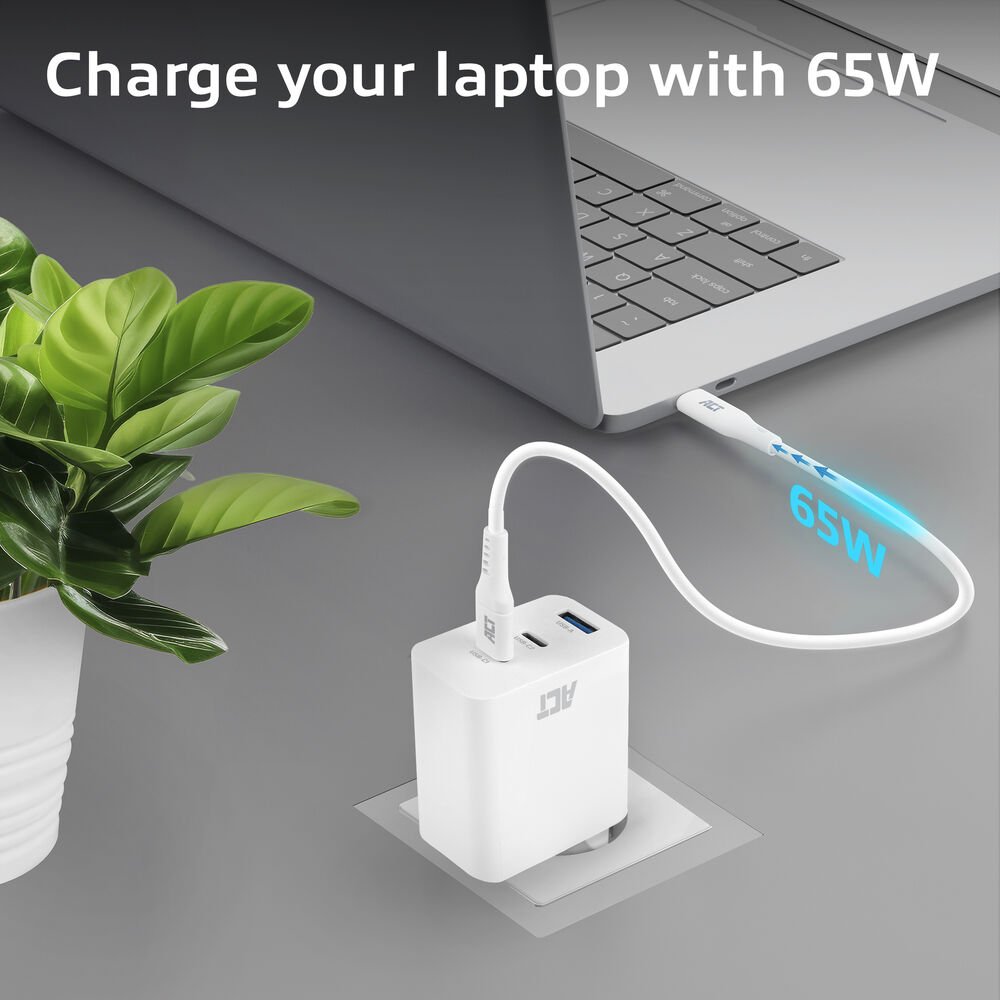ACT AC2170 USB-C/USB-A Lader | 3-Poorts met PPS, QuickCharge & GaNFast | 65W 8 ACT AC2170 USB-C/USB-A Lader | 3-Poorts met PPS, QuickCharge & GaNFast | 65W - Afbeelding 8