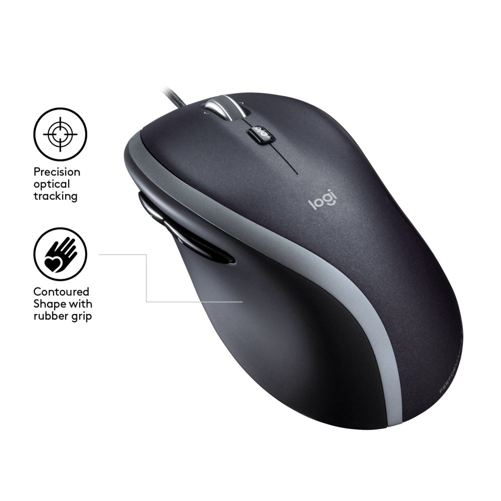 Logitech M500 | 1000 DPI Laser Sensor | Bedrade USB Muis | 7 Knoppen | Supersnel Scrollwiel | Rechtshandig | Zwart 6 Logitech M500 | 1000 DPI Laser Sensor | Bedrade USB Muis | 7 Knoppen | Supersnel Scrollwiel | Rechtshandig | Zwart - Afbeelding 6