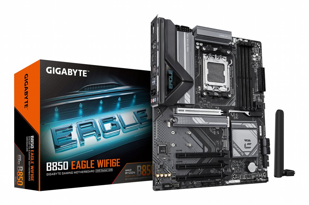 Gigabyte B850 EAGLE WIFI6E | Socket AM5 | AMD B850 | 4xDDR5 | ATX | Moederbord 1 Gigabyte B850 EAGLE WIFI6E | Socket AM5 | AMD B850 | 4xDDR5 | ATX | Moederbord