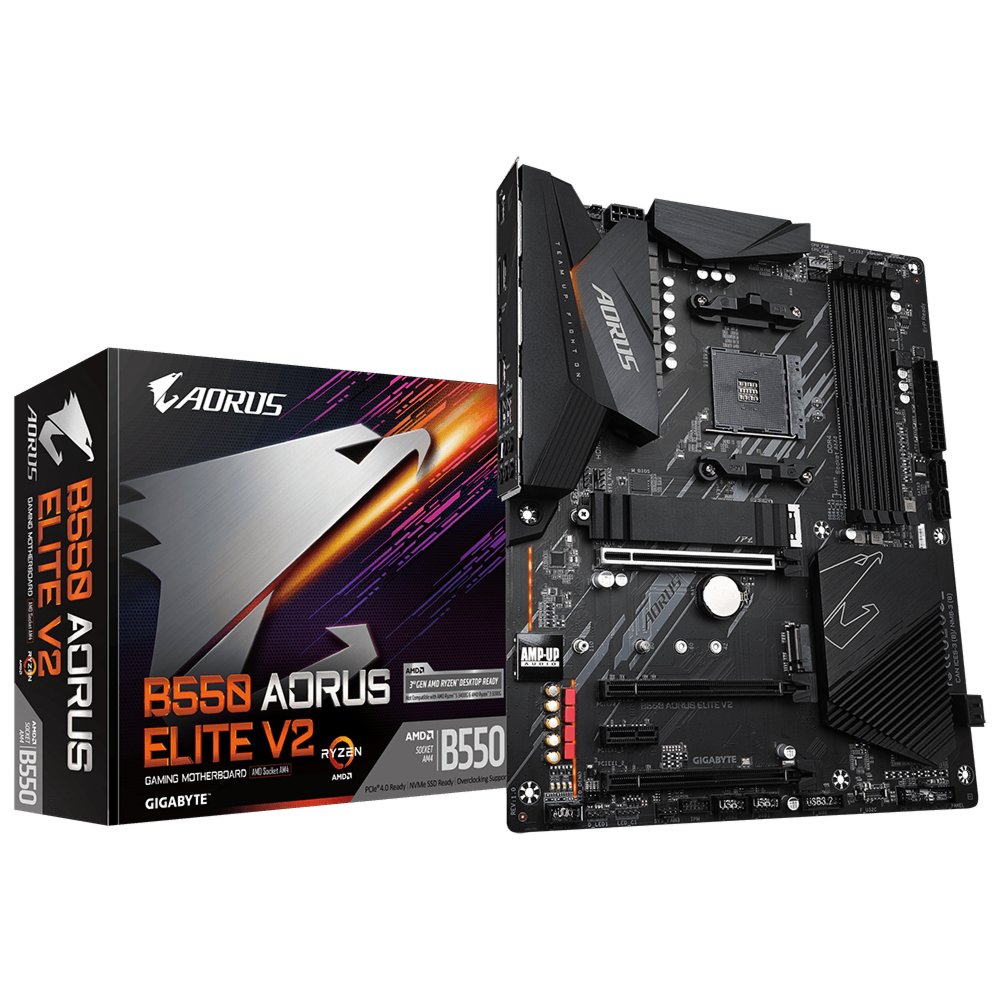 Gigabyte B550 AORUS ELITE V2 | Socket AM4 | AMD B550 | 4xDDR4 | ATX | Moederbord 2 Gigabyte B550 AORUS ELITE V2 | Socket AM4 | AMD B550 | 4xDDR4 | ATX | Moederbord - Afbeelding 2