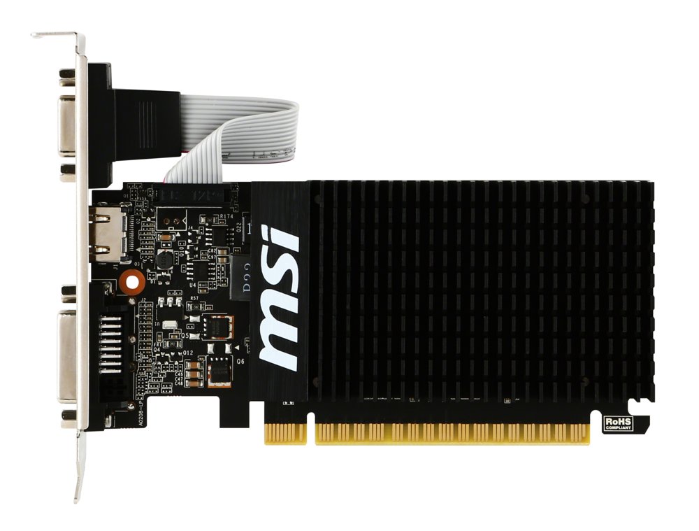 MSI GeForce GT 710 2GD3H | 2GB GDDR3 VRAM | Low Profile | Videokaart | GPU | Nvidia 1 MSI GeForce GT 710 2GD3H | 2GB GDDR3 VRAM | Low Profile | Videokaart | GPU | Nvidia