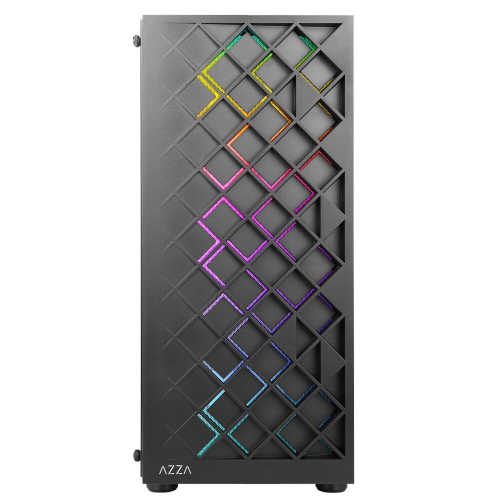 Azza Spectra RGB | Midi Tower Case | Zwart 2 Azza Spectra RGB | Midi Tower Case | Zwart - Afbeelding 2