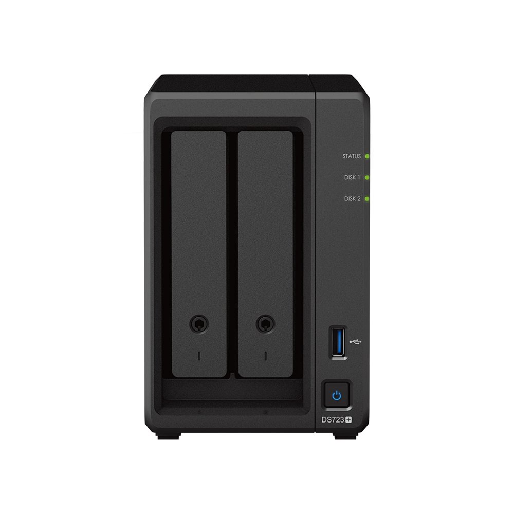 Synology DiskStation DS723+ NAS | 2 Drive Bays | AMD Ryzen R1600 | 2x Gigabit Ethernet | Zwart 2 Synology DiskStation DS723+ NAS | 2 Drive Bays | AMD Ryzen R1600 | 2x Gigabit Ethernet | Zwart - Afbeelding 2