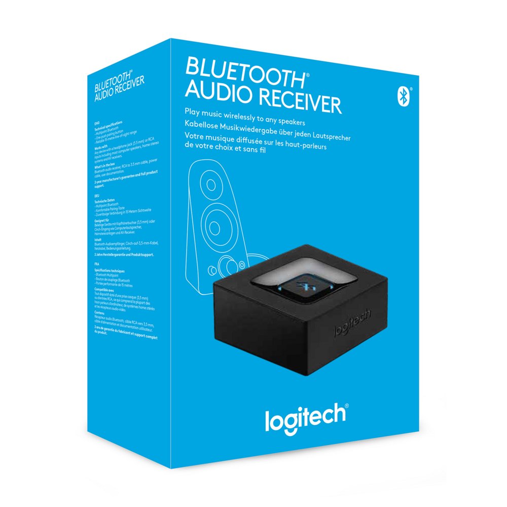 Logitech Bluetooth Audio Adapter | Draadloos Streamen | 3,5mm & RCA | Zwart 11 Logitech Bluetooth Audio Adapter | Draadloos Streamen | 3,5mm & RCA | Zwart - Afbeelding 11