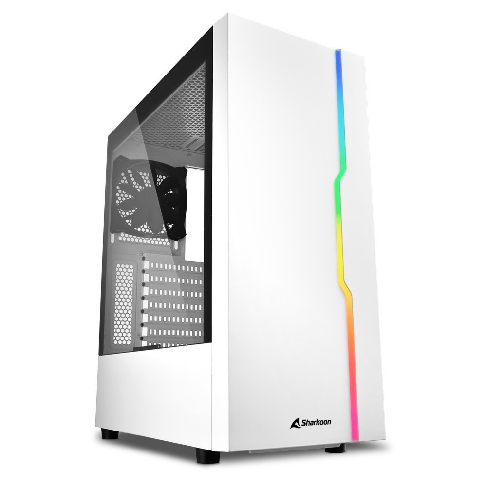 Sharkoon RGB Slider | Midi Tower Case | Wit 1 Sharkoon RGB Slider | Midi Tower Case | Wit