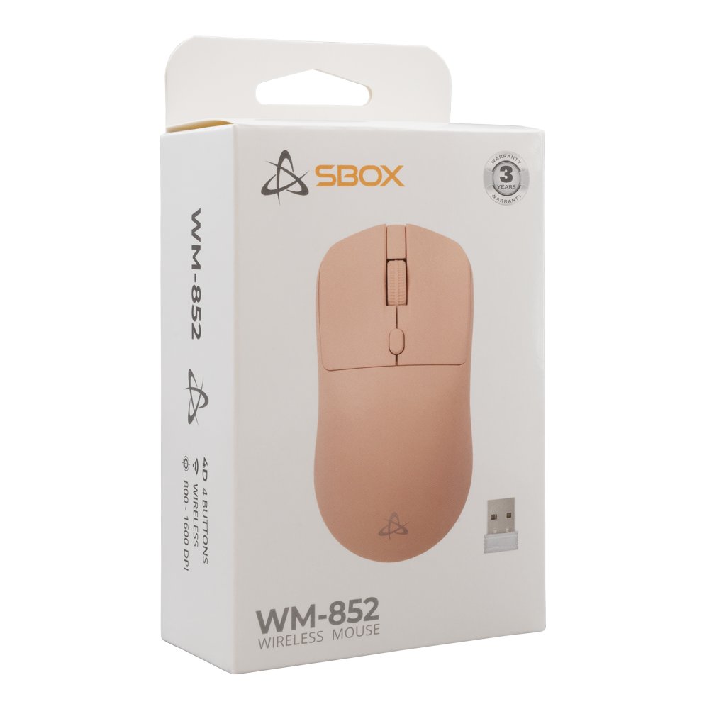 SBOX WM-852P Pink | Draadloze Muis | Links- en Rechtshandig | RF | 1600 DPI | Roze 6 SBOX WM-852P Pink | Draadloze Muis | Links- en Rechtshandig | RF | 1600 DPI | Roze - Afbeelding 6
