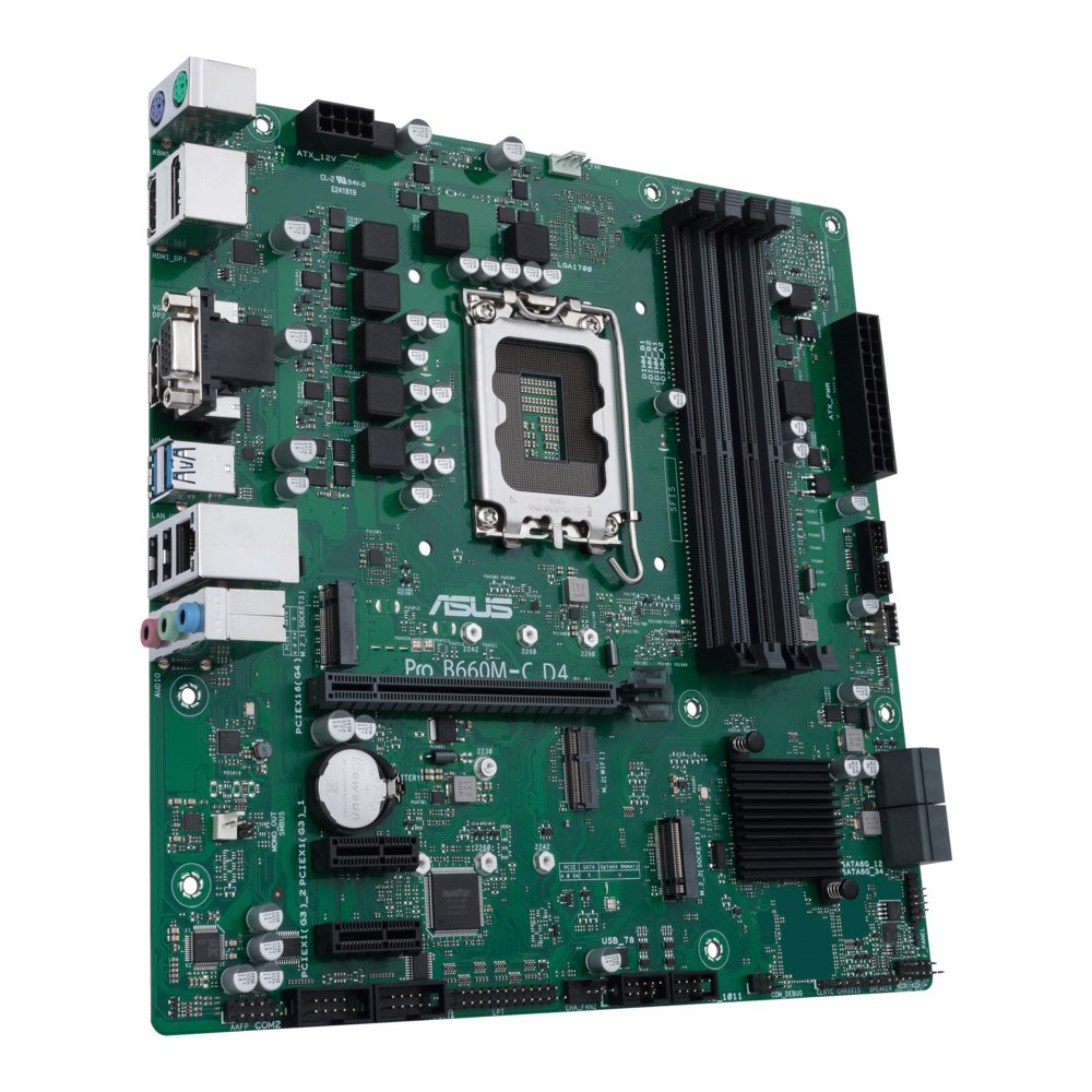 ASUS PRO B660M-C D4-CSM | Socket LGA 1700 | Intel B660 | 4xDDR4 | Micro-ATX | Moederbord 3 ASUS PRO B660M-C D4-CSM | Socket LGA 1700 | Intel B660 | 4xDDR4 | Micro-ATX | Moederbord - Afbeelding 3